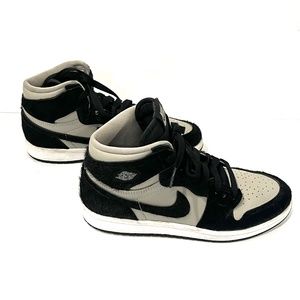 AIR JORDAN 1 Retro High OG "Medium Grey" with Black Pony Hair-Size 3Y